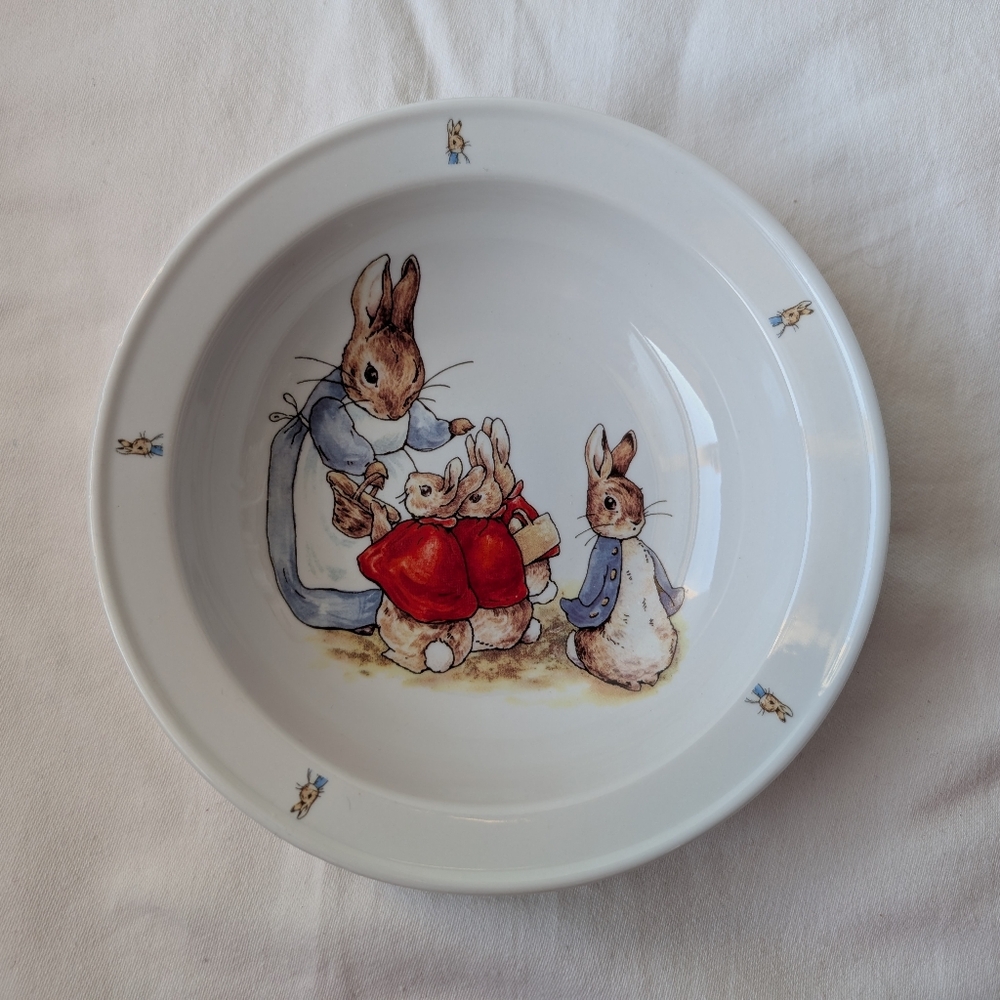 Reutter Porzellan Peter Rabbit Beatrix Potter Flopsy Mopsy & Cottontail Bowl